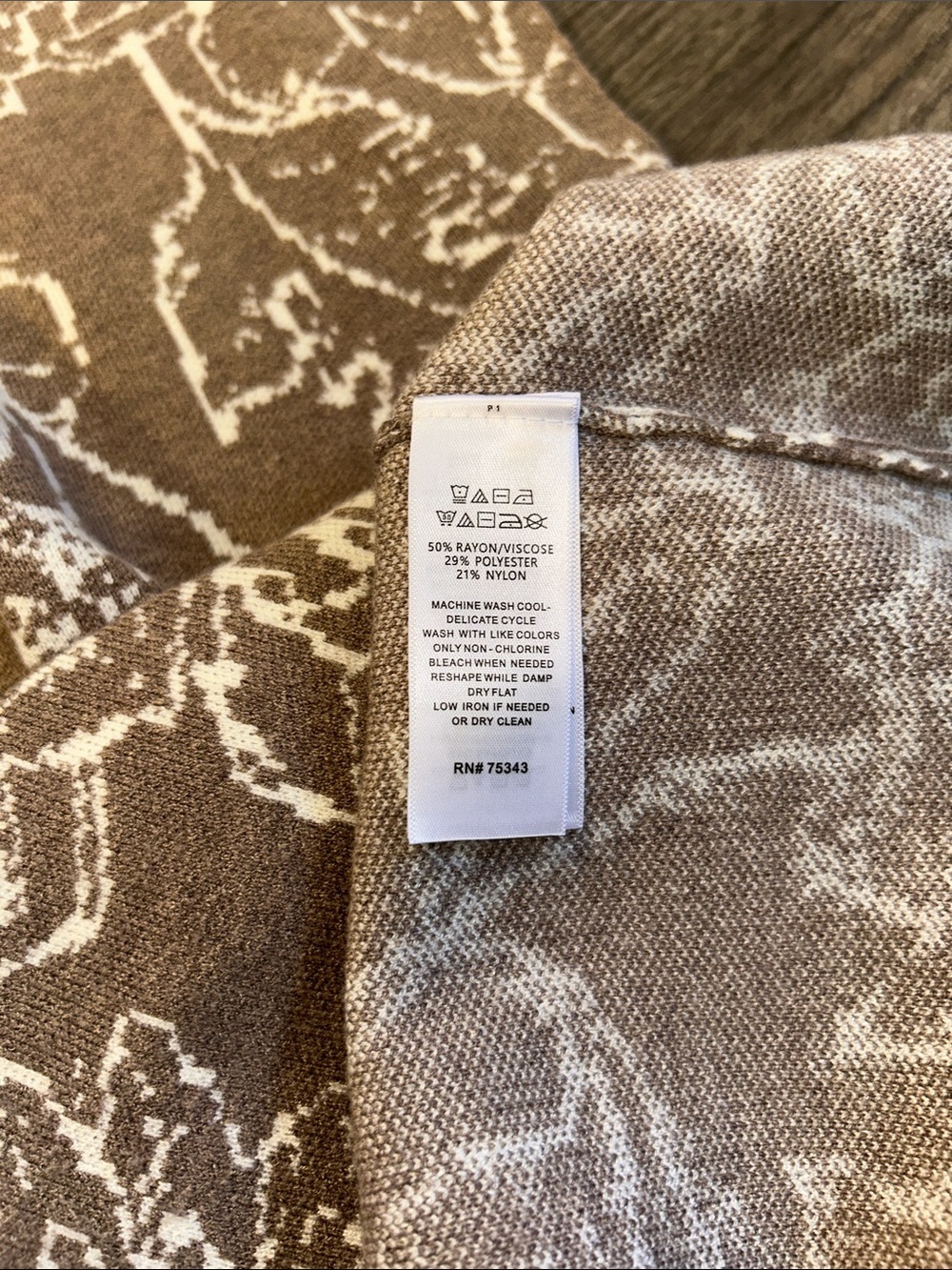 Cynthia Rowley Floral Knit Sweater Tank Top XL Taupe Cream Cap Sleeve - Picture 4 of 7